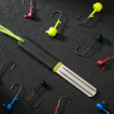 Diamond hook file sharpeners for fishing with storage rope